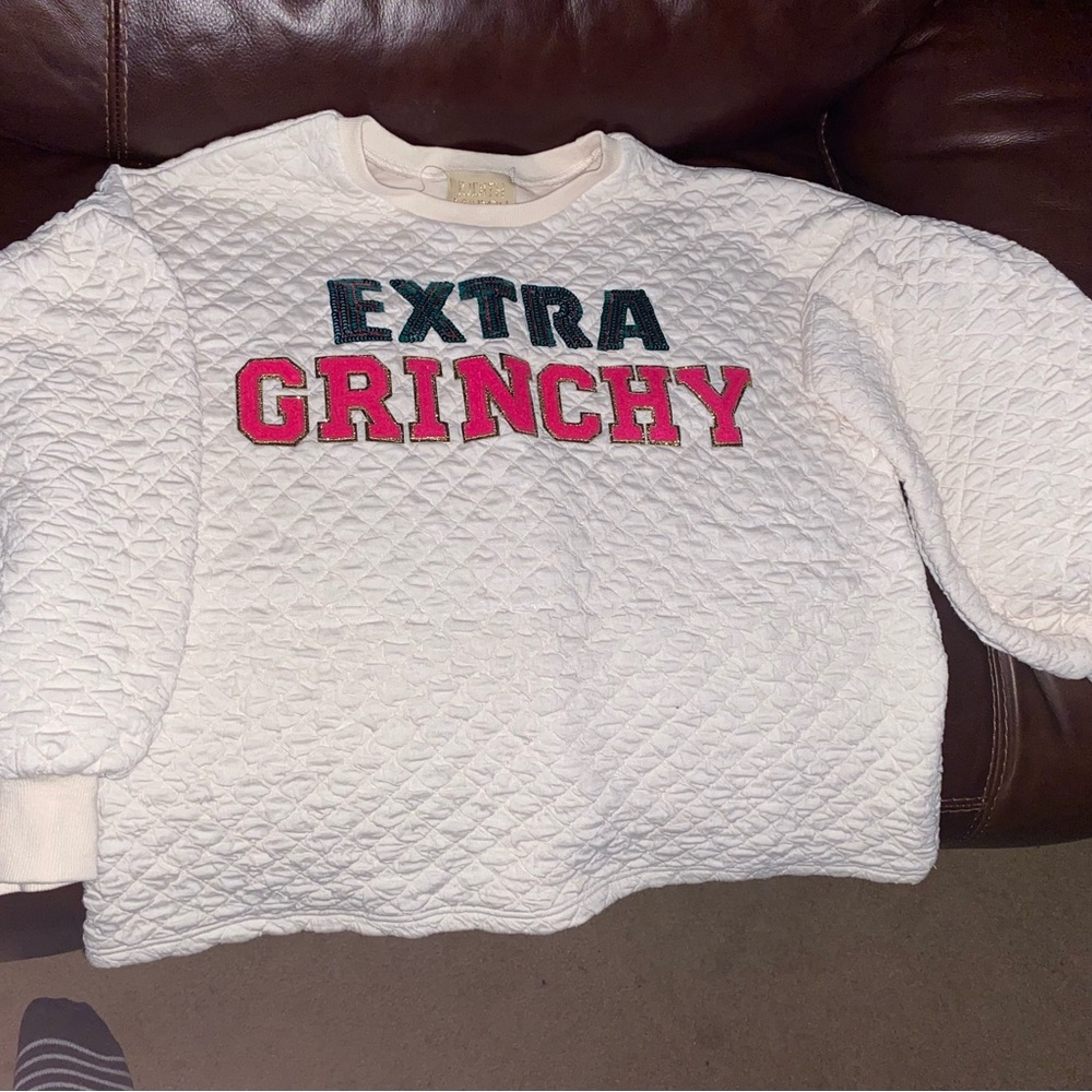 Judith March Cream Quilted Sweatshirt